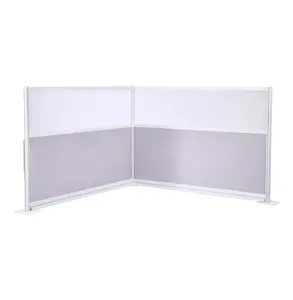 Office Divider Privacy Partitions 2-Pack, 72"x48", PET Room Dividers with Acrylic Windows, Freestanding Cubicle Panels for Office, School, Home Translucent Inner Panel W72xH48 inches