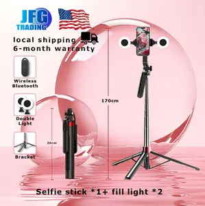 Mini convenient selfie stick, ultra-light to carry, 2024Tik Tok explosion tripod multi-functional artifact,  360 degree mobile phone stand