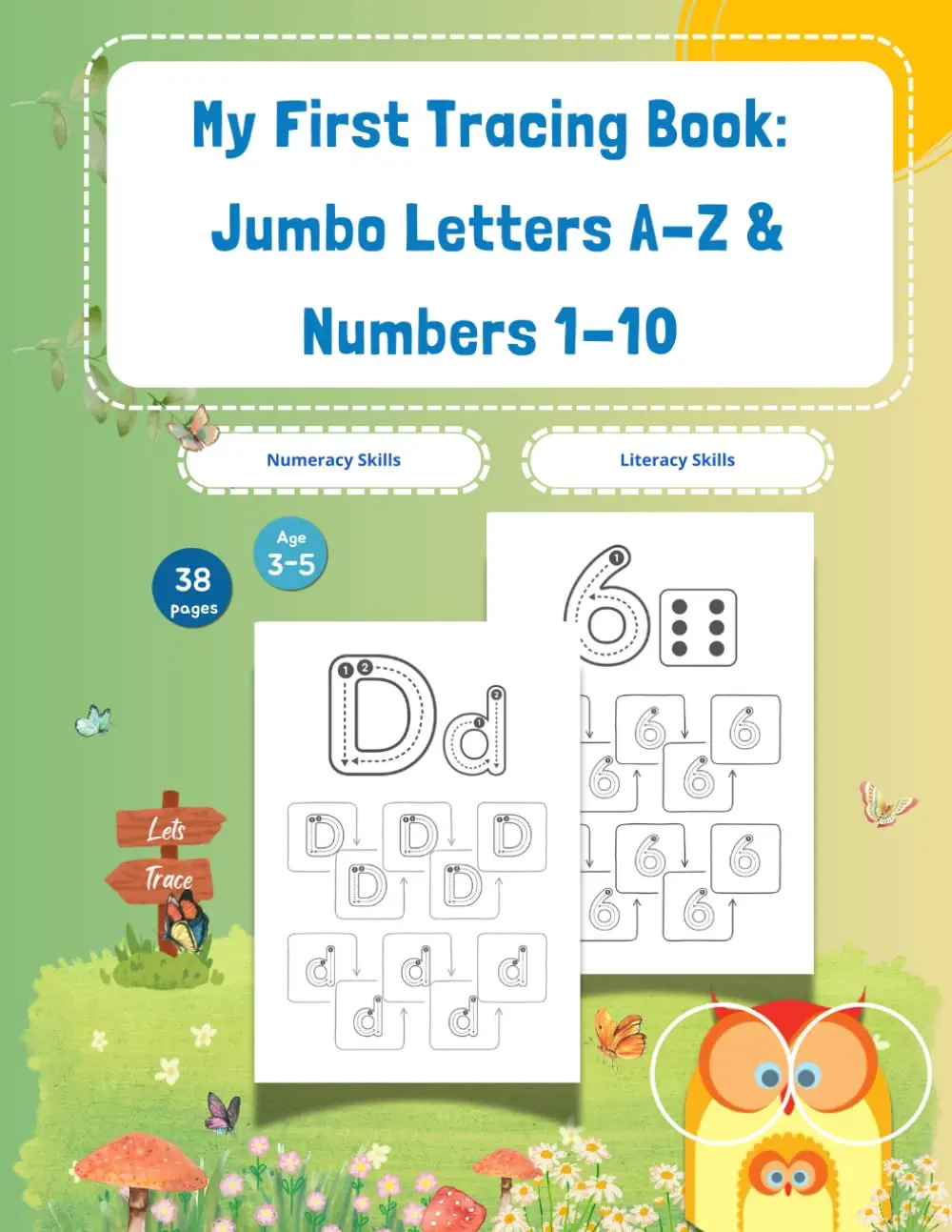 My First Tracing Book: Jumbo Letters A-Z & Numbers 1-10: ABC Handwriting Workbook for Kids Ages 3-5 | Uppercase & Lowercase Letters, Numbers 1-10 | ... Kindergarten & Gifted Early Learners