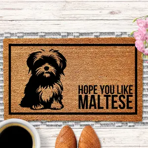 Hope You Like Maltese Doormat, Maltese Doormat, Dog Door Mat, Maltese Gifts, Maltese Owner Gift, Maltese Dog Welcome Mat, Maltese Decor