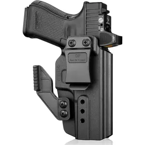 IWB Holster Compatible with Glock 19/ 19X Gen 3 4 5 & Glock 23/32 Gen 3 4 & Glock 44/45 & MOS, Inside Waistband Appendix Carry, Adj.Retention & Cant, 9mm Holster, Available in Kydex & Polymer & Claw