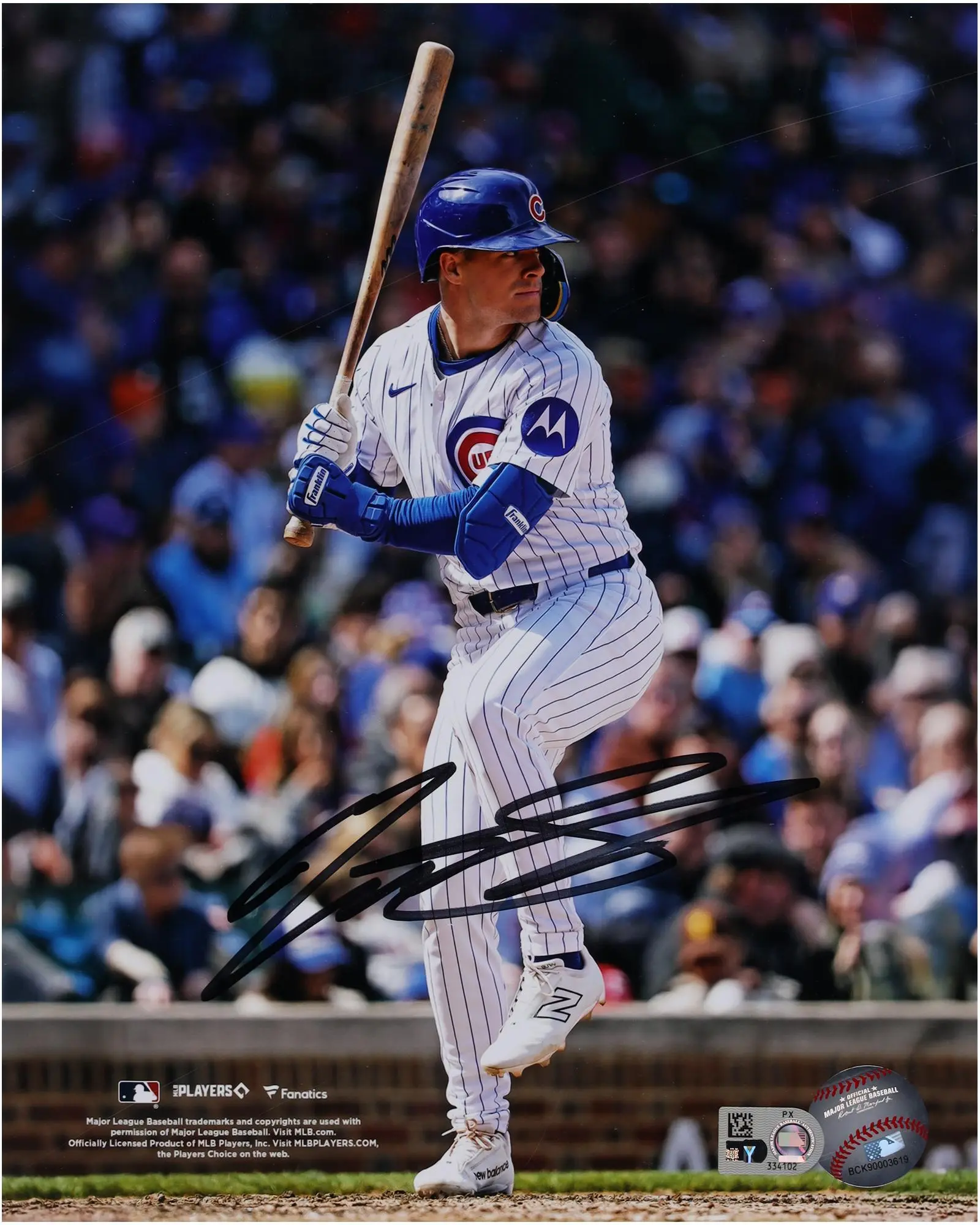 Matt Shaw Chicago Cubs Autographed Batting 8" x 10" Photograph - Fanatics Authentic Certified