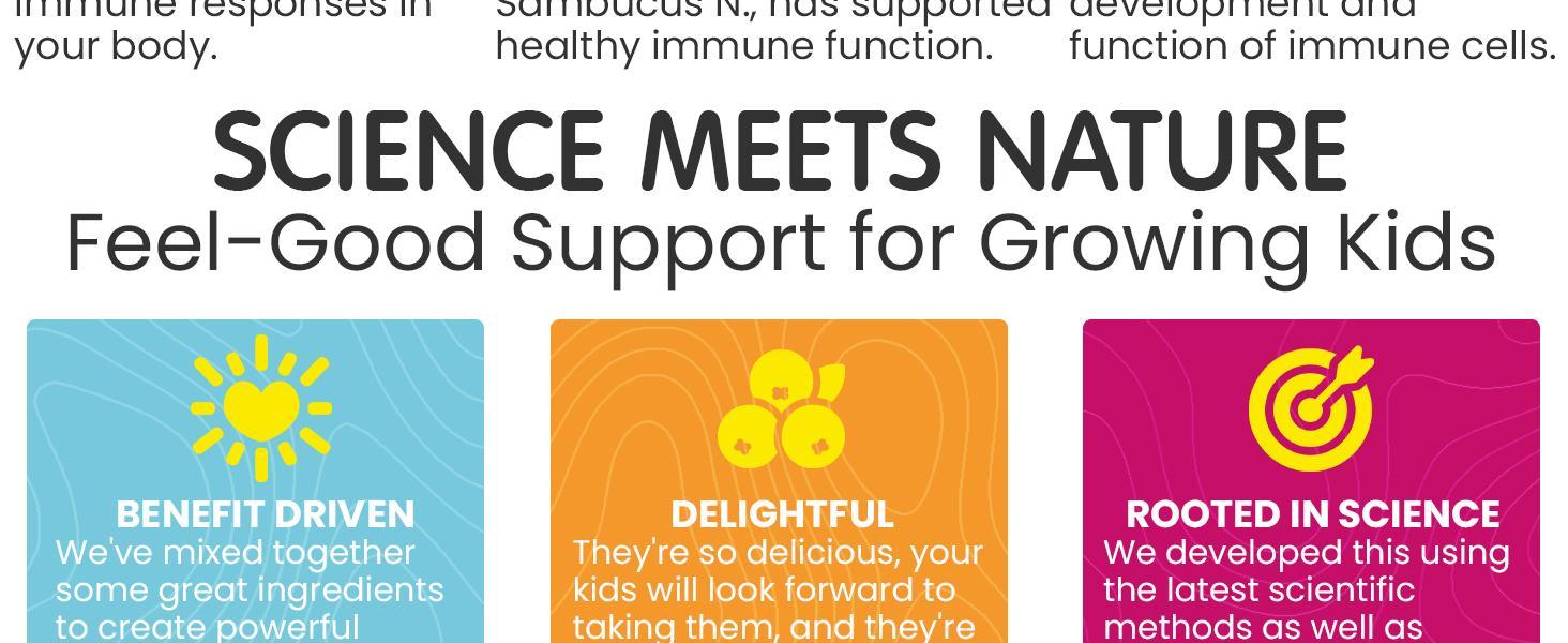 Elderberry Gummies for Kids with Vitamin C & Zinc | Immune Support Supplement for Children | Daily Defense for Seasonal Changes | Natural Antioxidants | 60 Count