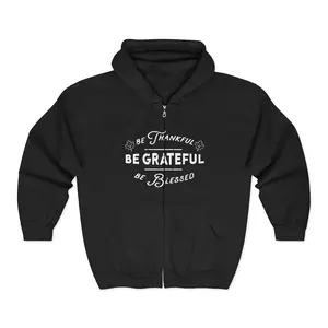 Grateful Sweatshirt, Cozy Hoodie for Thanksgiving, Inspirational Gift, Lounging Apparel, Gratitude Affirmation Clothing