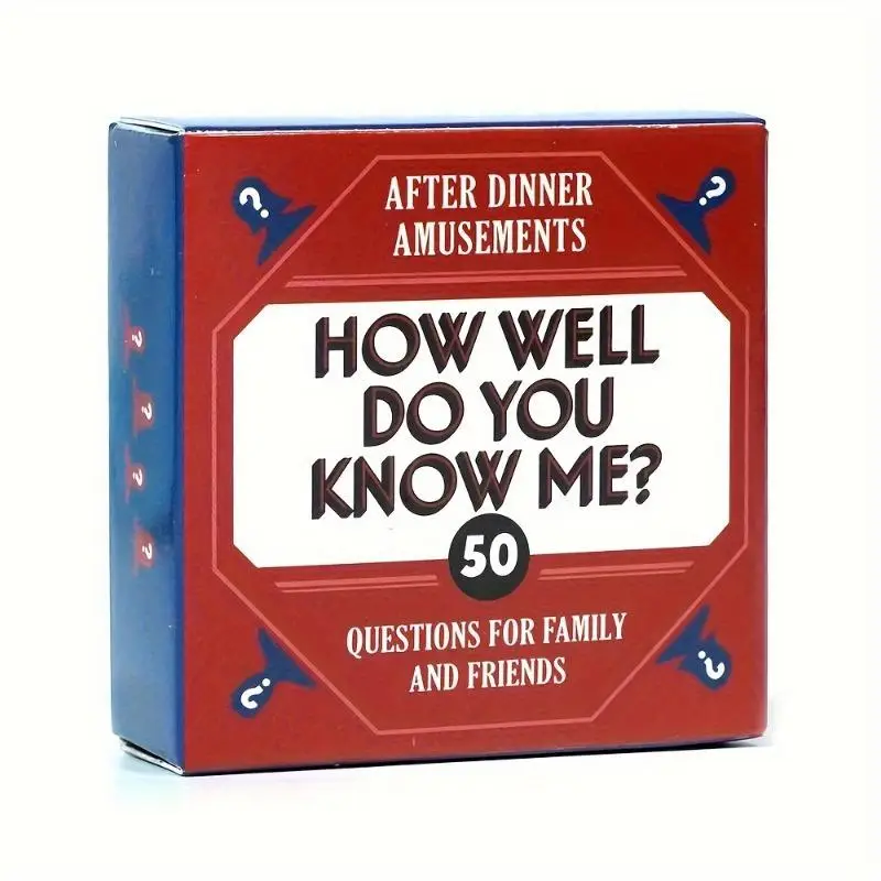 How Well Do You Know Me? Party Game Card, 1 Box Fun Party Game Card for Family & Friends, Perfect for Birthday Parties & Holiday Gatherings, Conversat