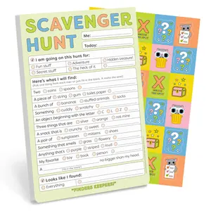 Knock Knock Kids Scavenger Hunt Playtime Pad: Kids Activity Pad, 40 Sheets Plus Full-Color Sticker Sheet, 6 x 9-Inches
