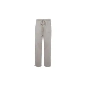 RELAXED FLEECE SWEATPANT W/ PIPING "HEATHER STONE / CLOUD WHITE" 130SP258062F