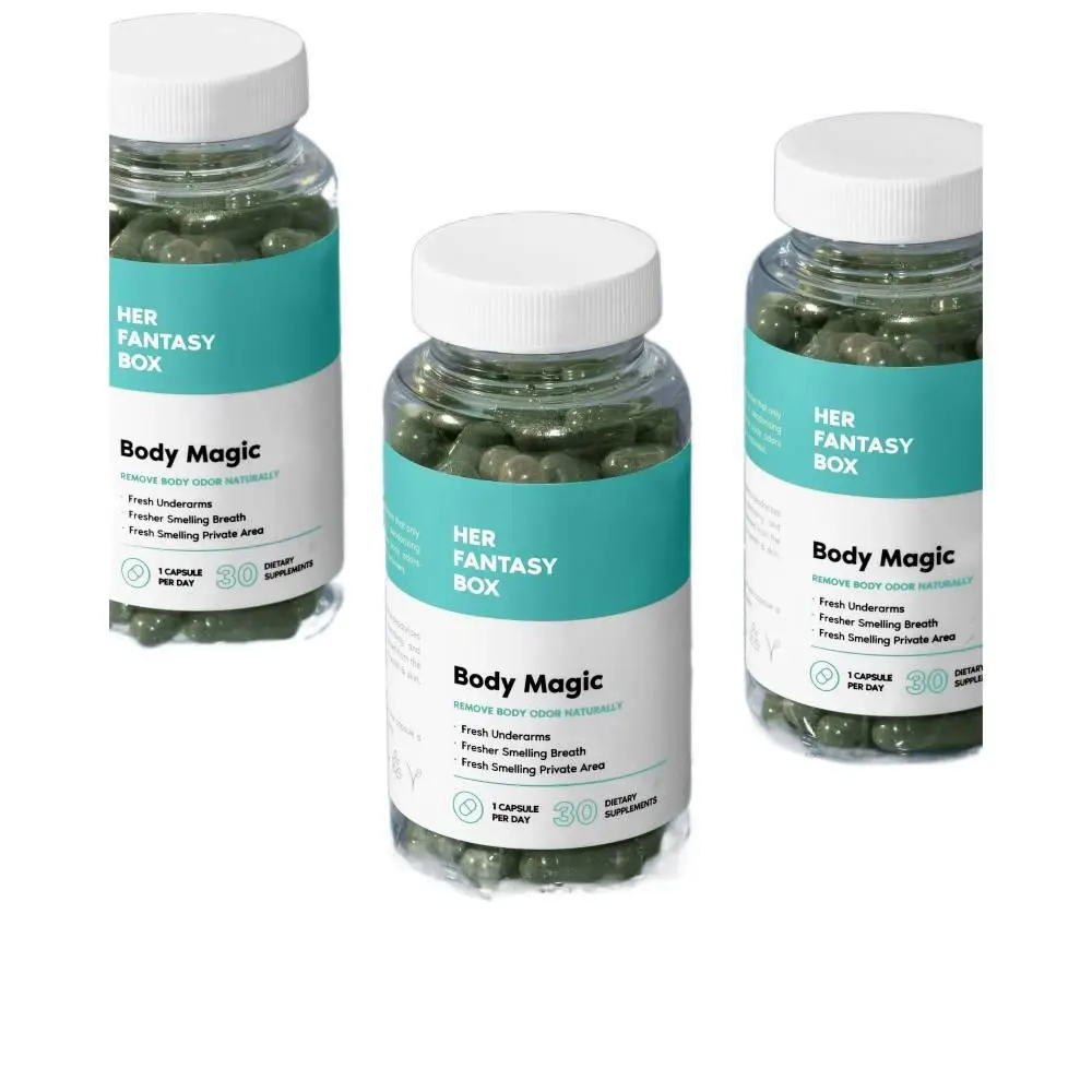 Body Magic Chlorophyll Supplement |   Body Odor Control & Clear Skin Support, Natural Internal Deodorant