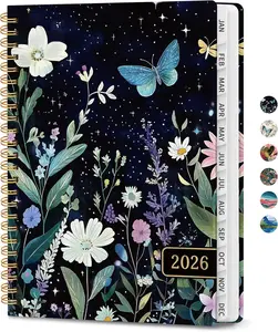 2026 Planner, Weekly and Monthly Planner for Women, January 2026 to December 2026, Pretty Hardcover 2026 Calendar Planner Book with Tabs, Inner Pocket, Spiral Bound, Perfect Office Home School Supplies - 6.3" x 8.5", Celestial