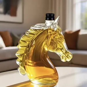 Creative Horse Head Wine Bottle, Whiskey Glass, High Borosilicate Transparent Decanter, Casual Style, Ca Prop 65 Compliant