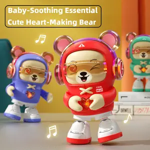 Dancing Light-Up Bear Toy with Music – 2026 Trending Viral Cute LED Party Toy, Auto Dancing Interactive Music Bear, TikTok Made Gift Toy for Kids, Toddlers & Family Fun