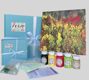 Fluidart Box Square Art Kit Best gift for everyone.