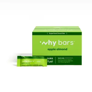 Why Bars Apple Almond Plant-Based Superfood Snack Bar 12-pk Clean Energy Slow-Burn Carbs Healthy Fats Fiber Gluten-Free Dairy-Free Soy-Free Snack