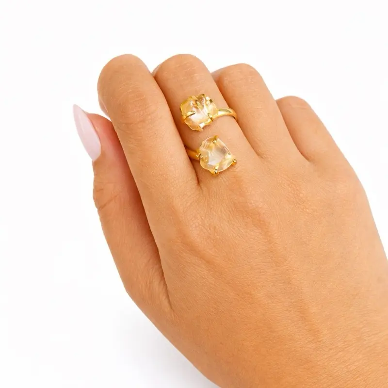 Citrine Double Ring (Size 5-9)