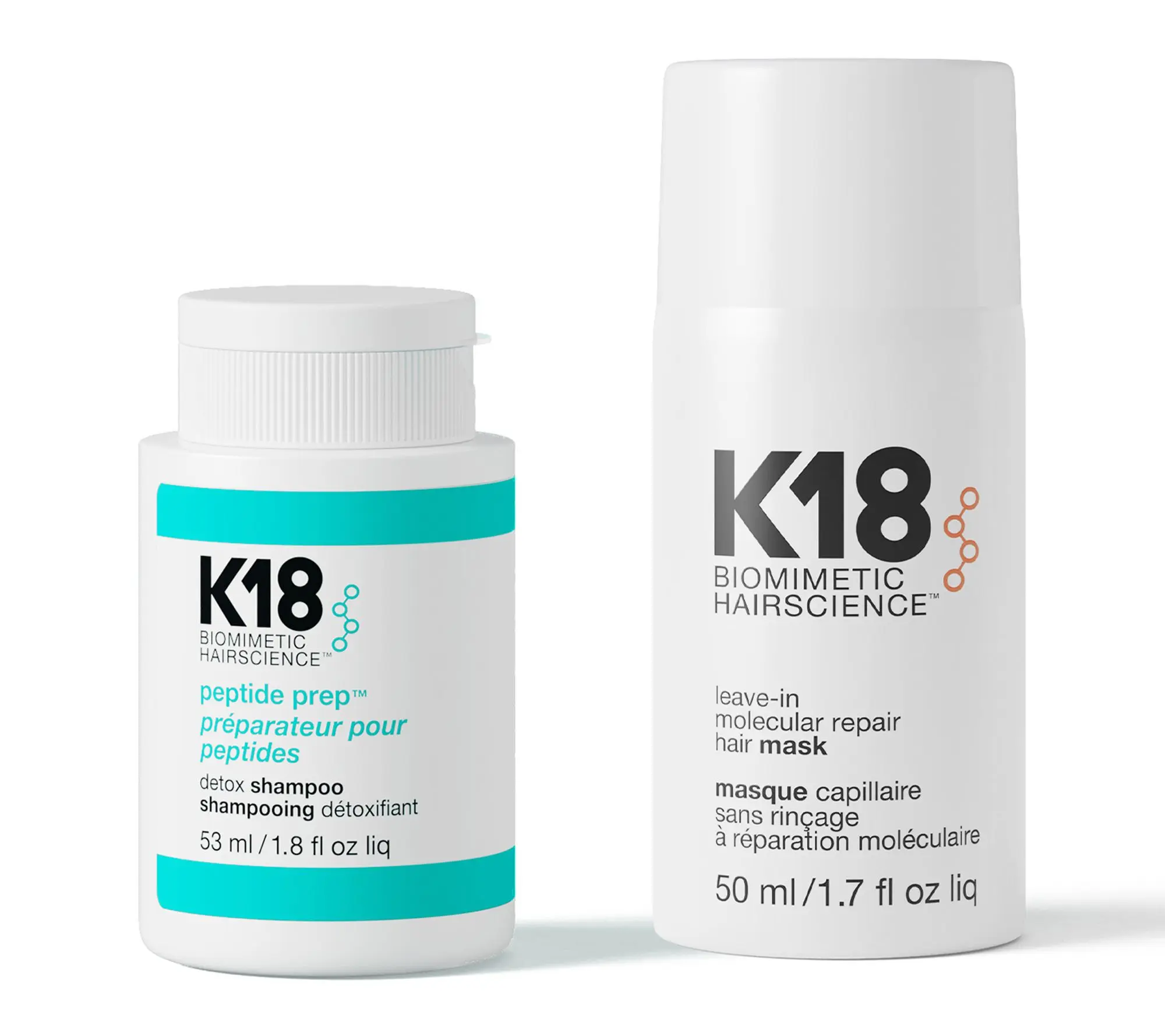 K18 Molecular Repair Mask & 1.8oz Detox Shampoo Duo