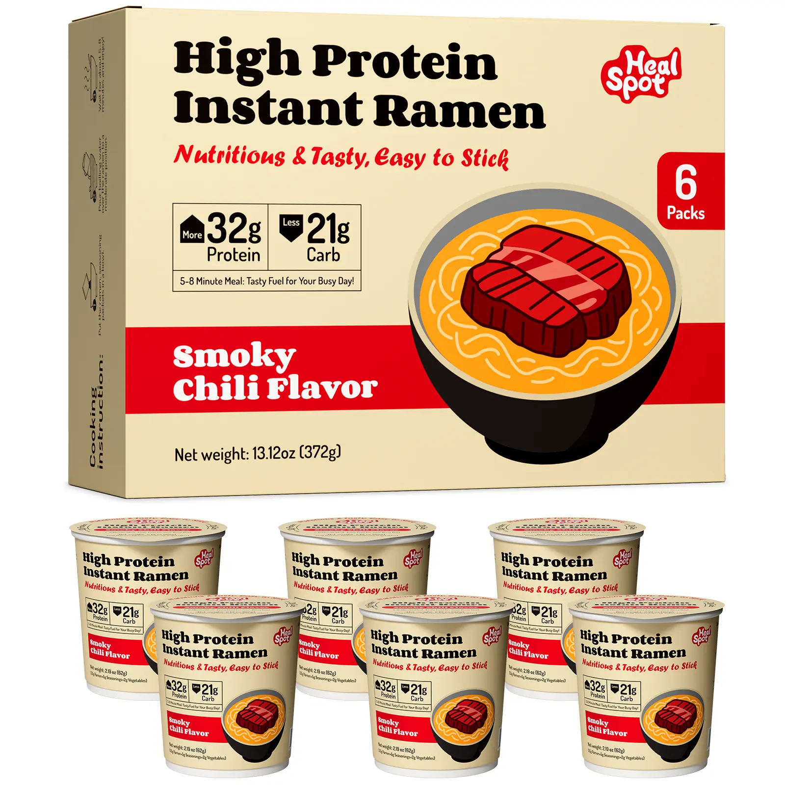 6Cups(Smoky Chili Flavor)