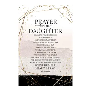 Prayer For My Daughter Wood Plaque with Easel and Hanger