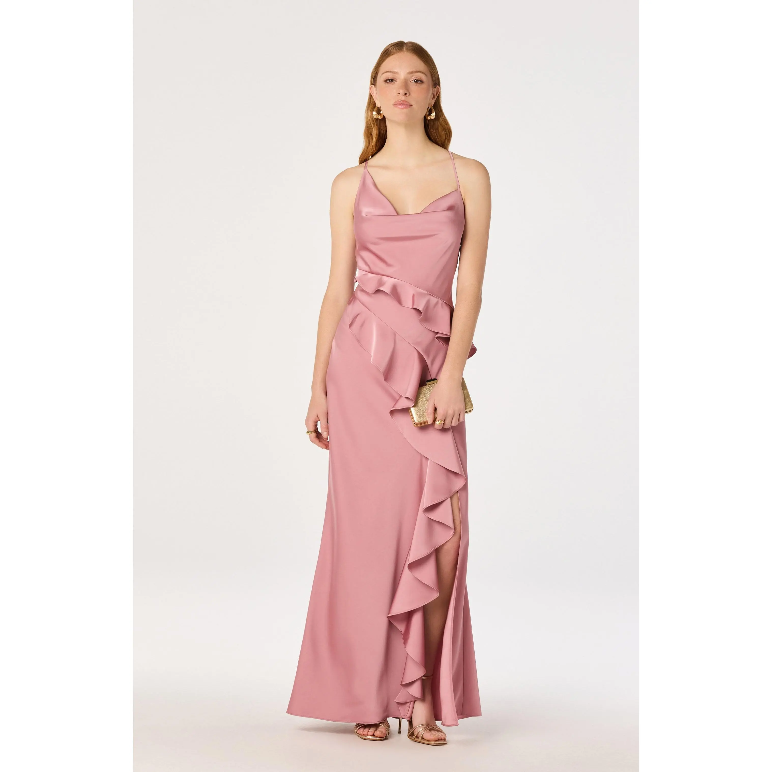 a line maxi prom dress Amarra 88323 Size 0 Bright Purple Metallic Pleated A line Maxi Slit Prom  Dress off the Shoulder Formal Evening Gown