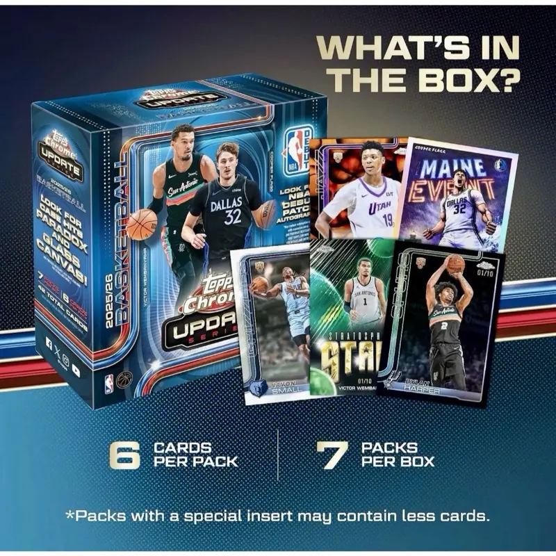 2025/26 Topps Chrome Updates NBA Basketball Mega Box