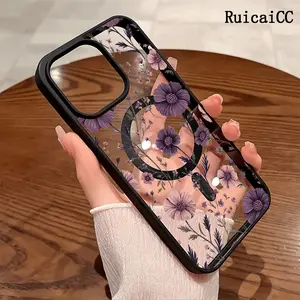 Premium Magnetic Phone Cases for iPhone11/12/13/14/15/16//17/Air/promax/Plus Rustic Floral Artistic y2k cased MagSafe Ready, Anti-Fall, Springtok and Ultra-Thin Design | Perfect for Everyday Use Screen Protector Resistance