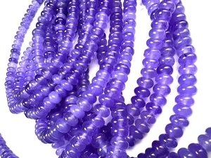 Genuine Lavender purple jade 8mm Smooth Roundel gemstone beads for jewelry making  14.5” Full  strand ,Single/Bulk
