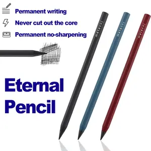 3Pcs Metal Pencil New Technology Unlimited Writing Eternal Pen Magic Pencils, Drawing Pencils Set, Used for Sketching, Painting, Writing, School & Office Supplies, Back to School Season, Cheap School Supplies, Entrance Gifts