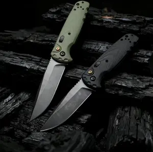 Folding Knife with D2 Steel Blade, G10 Handle, Button Lock Design; Suitable for Camping, Hiking, Outdoor Activities, and Kitchen Use; Ideal Gift Choice; High-Quality Utility Tool