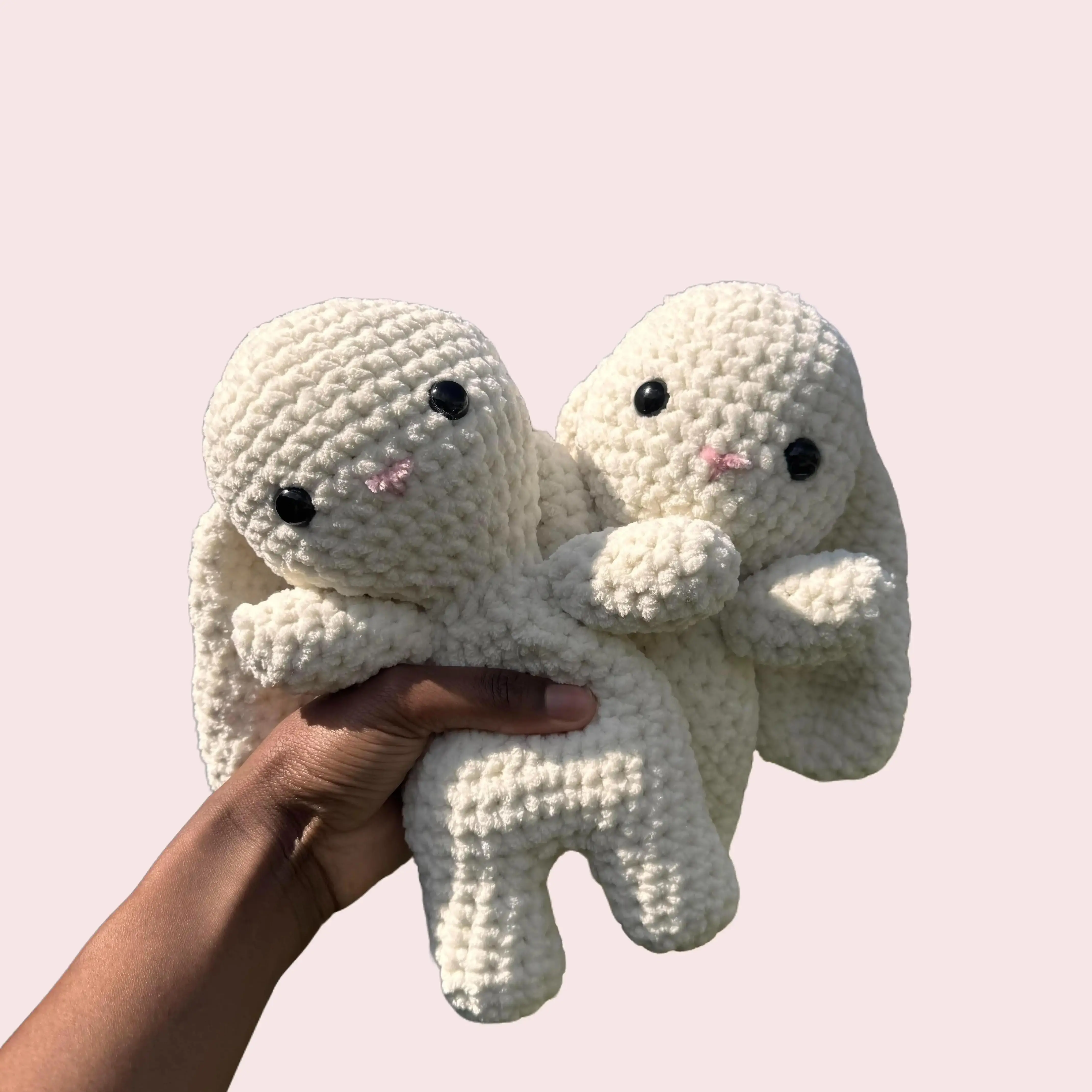 Crochet Bunny Plush – Soft Collectible Bunny Doll with Hoodie Ears