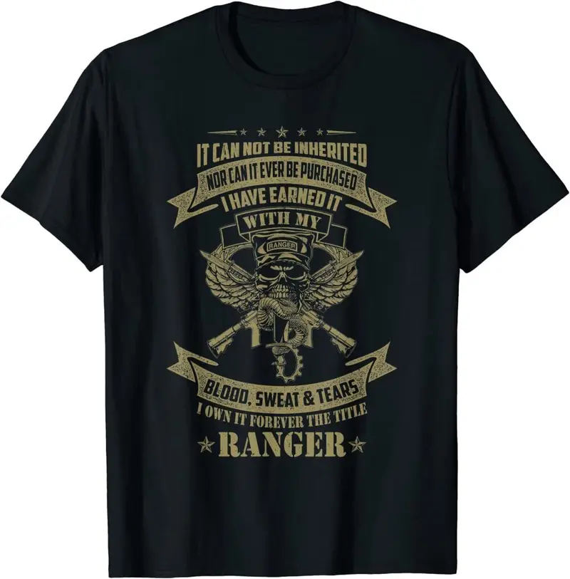 NEW Limited I Own It Forever The Title US Army Ranger Unisex T-shirt USA S -XXL