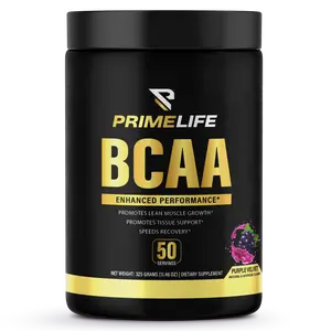 BCAA Performance PrimeLife 50 Servings Enhanced Performance Purple Velvet Flavor 325 Grams Dietary Supplement