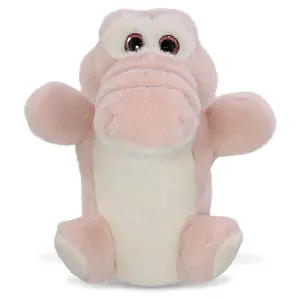SUPER SOFT PLUSH HAND PUPPET - PINK ALLIGATOR