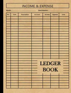 Ledger Book: Income and Expense Log Book For Small Business and Personal Finance