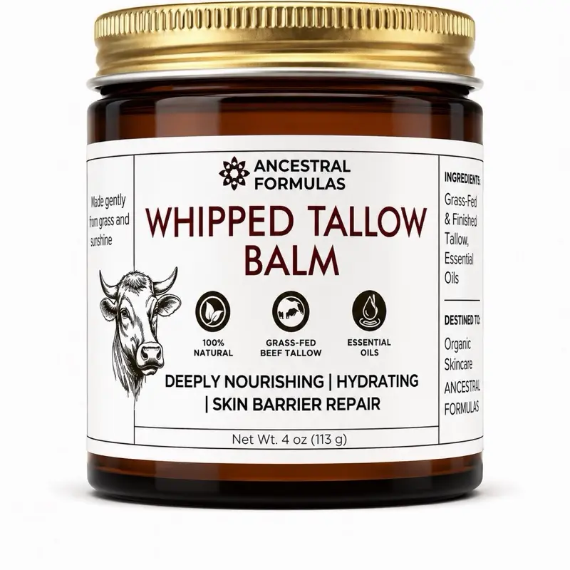 Ancestral Whipped Grass-Fed Beef Tallow Balm, 4oz