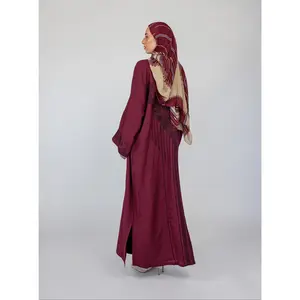VELA Sweida Embroidered Linen Abaya