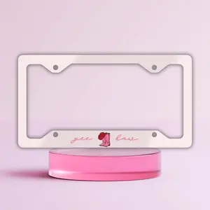 Cowgirl Aluminum License Plate Frame, Western Car Decor
