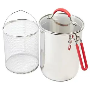 KitchenHQ 4.5-Quart Stainless Steel Vertical Pot with Steamer