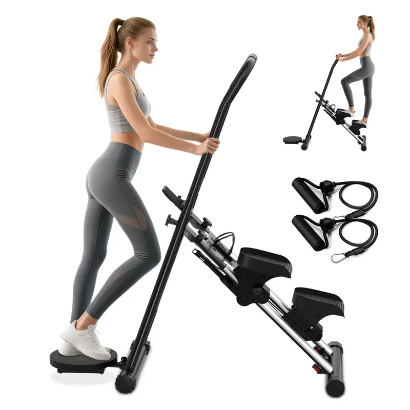 OVER SELF Stair Stepper with Handlebar for Full-Body Workout Compact Cardio Climber Exercise for Home Gym Full Body Workout 264LBS Weight Capacity