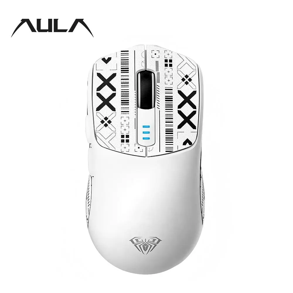 AULA SC580 Wireless Mouse for Gaming, 2.4G/Wired Mode Switch Gaming Mouse with Anti-slip Sticker for Summer, Bluetooth-compatible Connectivity Ergonomics Mouse, Office Desktop Laptop Computer PC Accessories, Gift, Lightweight, Stylish Design