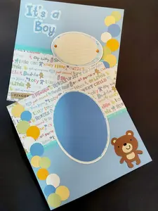 Premade Scrapbook Two Page Layout - It's a Boy Theme, 12x12 Scrapbook Layout, Baby Boy Theme
