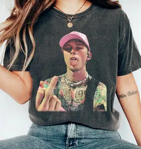 [Sale Up To 15% + Free Ship] Machine Gun Kelly Middle Finger Lost American Tour 2025 Shirt, MGK Lost Americana Tour Comfort Colors Shirt, Pop Rock Tee Unisex