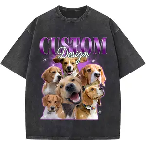 Personalized family/pet T-shirts, Customized washed cotton T shirt for family and friends, Gifts for couples, Birthday gifts for friends, Mother's Day gifts