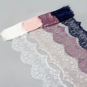 Lace Trim 3 Yards 3.7inch Lace Ribbon Floral Lace Edge Trim Embroidery Lace Applique For Sewing Crafts, Clothing, Home Wedding Decoration - 100% Polyester, Precuts - Hand wash only, Flowers Pattern