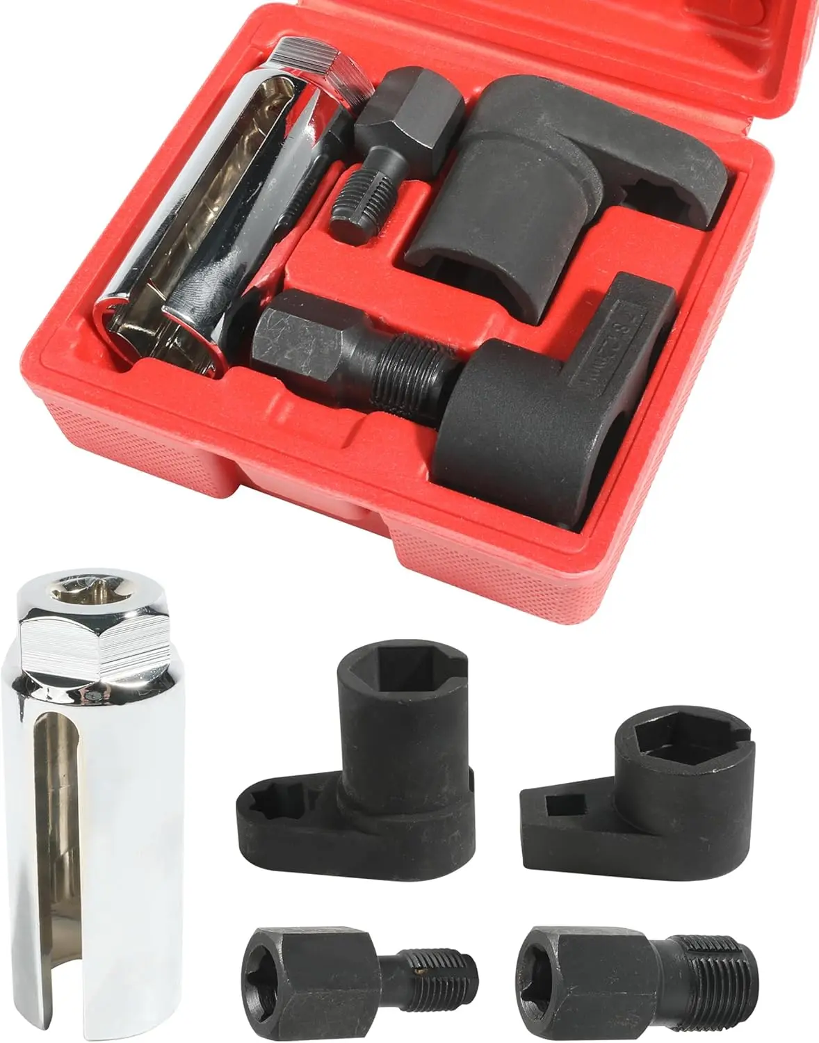 5PCS O2 Sensor Socket,Car Accessories Oxygen Sensor Socket,Oxygen Sensor Extender,O2 Sensor Wrench,O2 Oxygen Sensor Socket Set for Removing and Install Oxygen Sensors