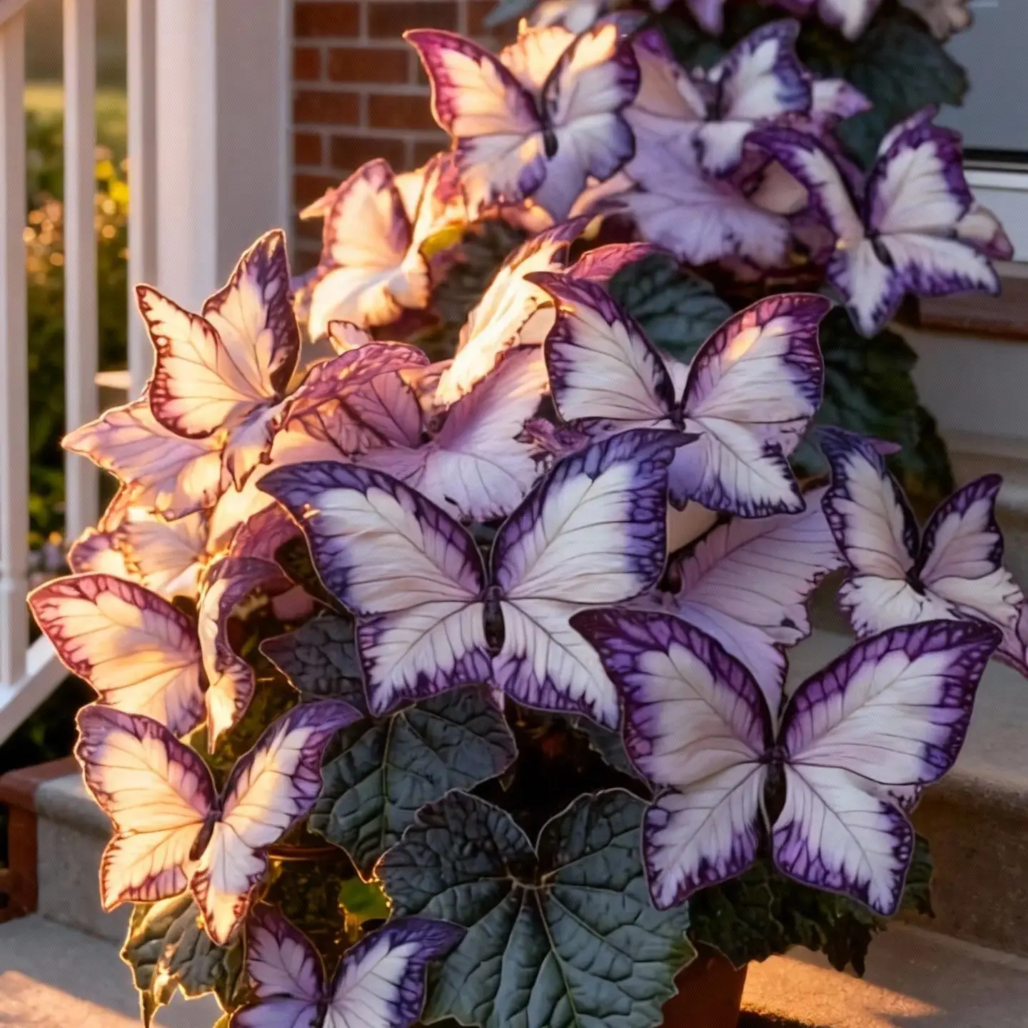800pcs Butterfly Leaf Hosta Seeds - Unique Variegated Foliage Resembling Butterfly Wings - Beginner-Friendly Shade-Loving Perennial, Easy to Grow for Garden Borders, Adds Soft Texture
