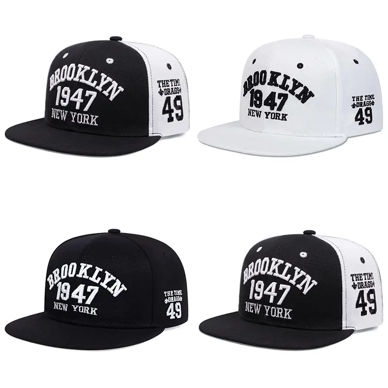 NEW HATS BROOKLYN 1947 Embroidery Hip Hop Unisex Baseball Cap Casual Outing Hat Outdoor Activities Adjustable Snapback Cap
