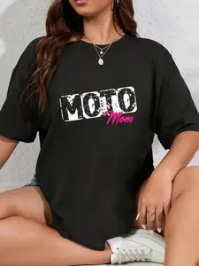 100% Cotton Moto Mamma Race Gear Moto Mom Dirt Bike Motocross Racing T-Shirt