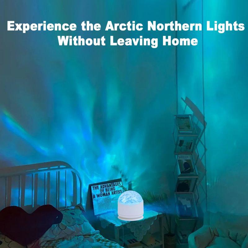 HIRO 16 Color change along with the rhythm of the music，2 Scene - Ocean Wave & 3D Water Ripple Projector Light，Star Projector with Remote Control for Bedroom Decoration, Party,Star Night Light Romantic Mood Lighting Effects Christmas gift Rgb Colorful Led