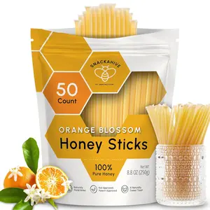 Snackathon Honey Sticks, Orange Blossom Pure Honey, Made in USA