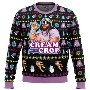 [HOT UGLY] The Cream Of The Crop Macho Man Randy Savage Pro Wrestling Ugly Christmas Sweater