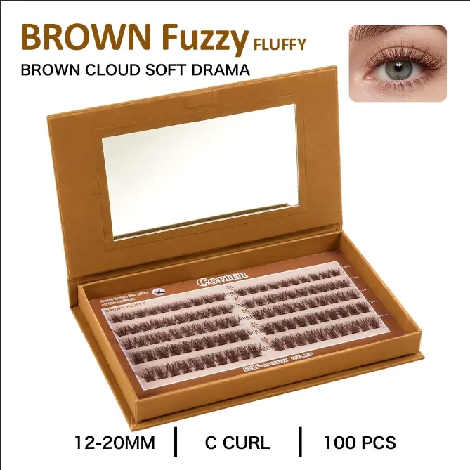 Brown Fuzzy(12/20mm/100Pcs)